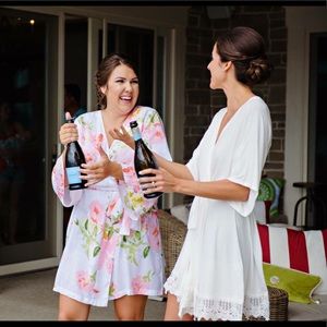 White plum pretty sugar bridal robe